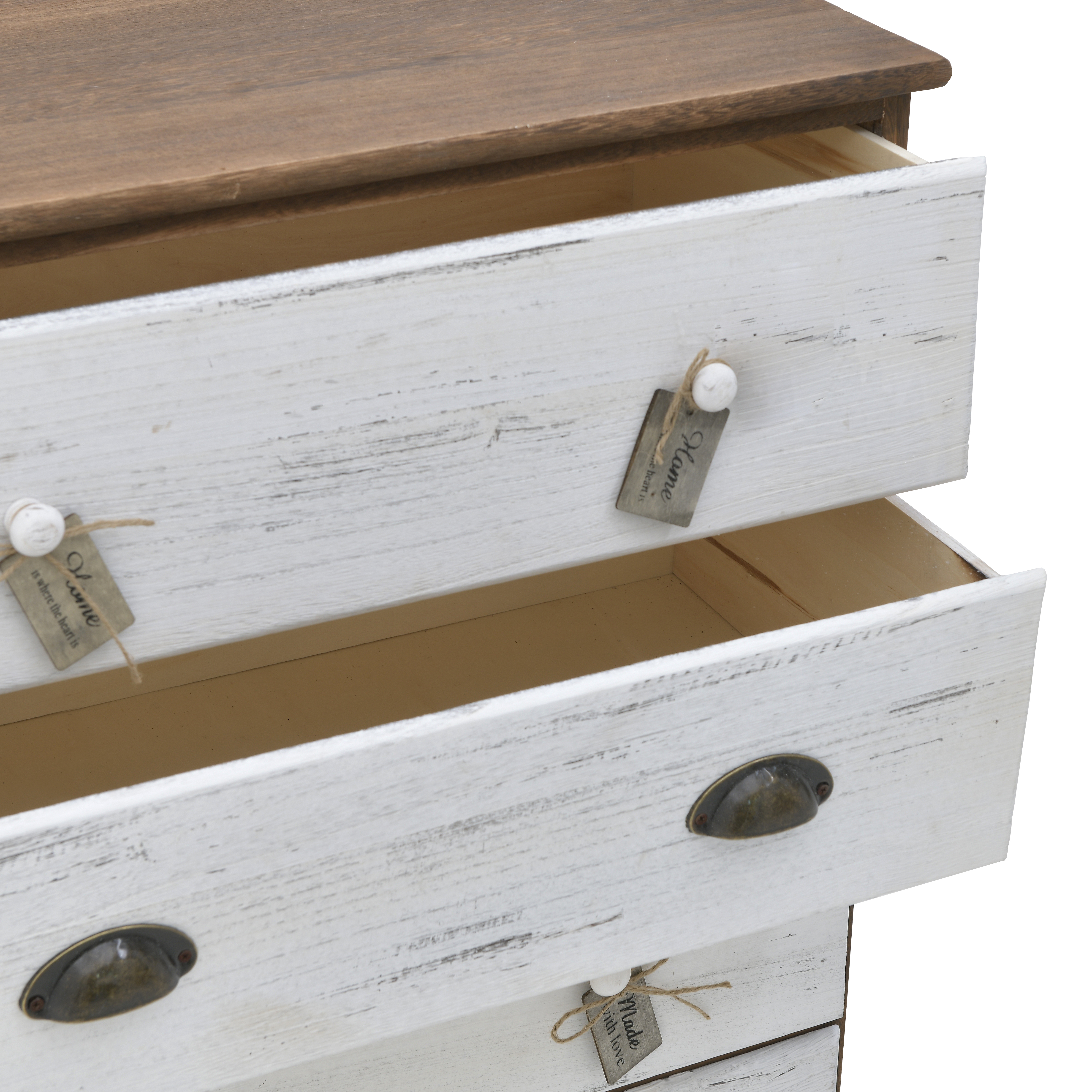 3502640066 KOMODA DRVENA ANTIK NATURAL BELA 70X38X80 CM