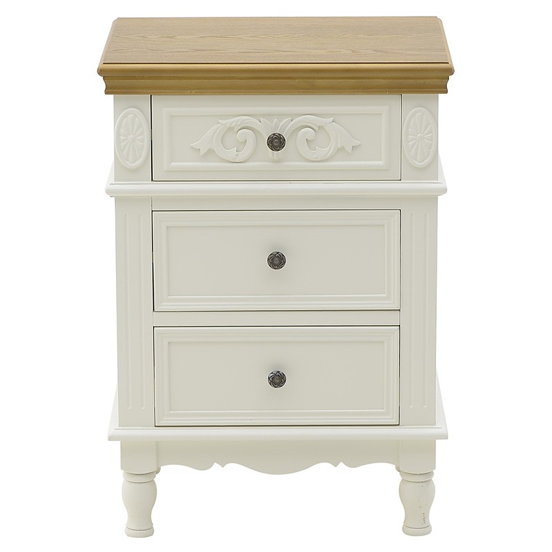 3504870042 KOMODA DRVENA BELO BRAON 48*35*69cm