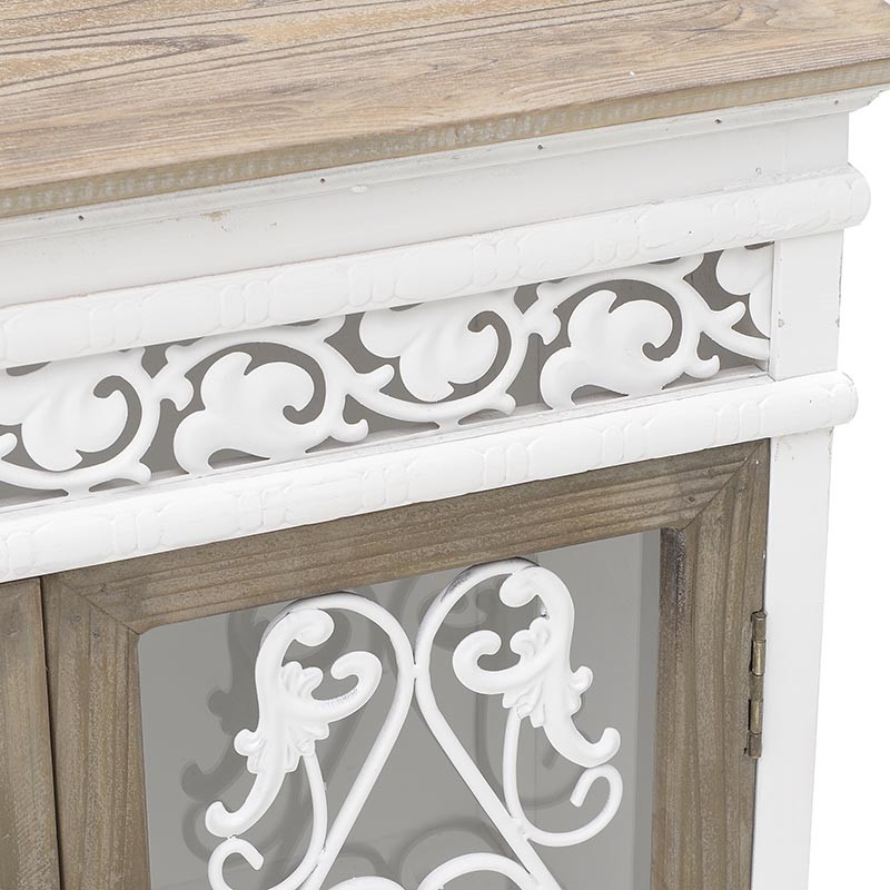 3503190001 KOMODA DRVO-METAL BRAON-BELA 63*31*100cm