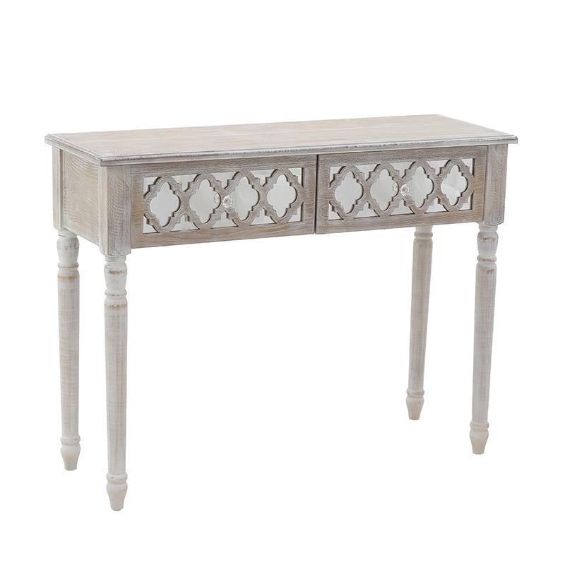 3508380001 KONZOLA DRVENA SA OGLEDALOM 107*36*81cm