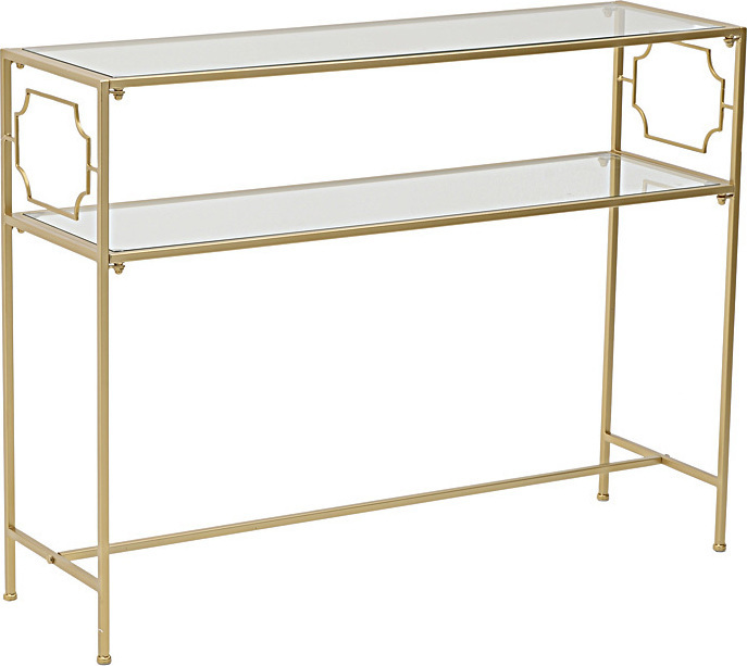 3505270003 KONZOLA METAL STAKLO ZLATNA 107*33*82cm