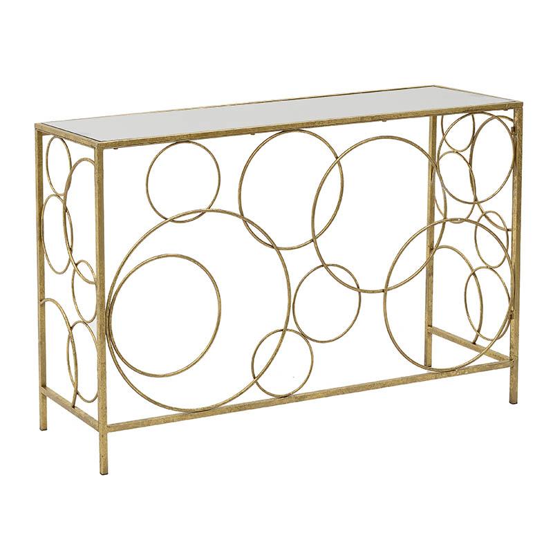 3506260031 KONZOLA METALNA ZLATNA 120*40*80cm
