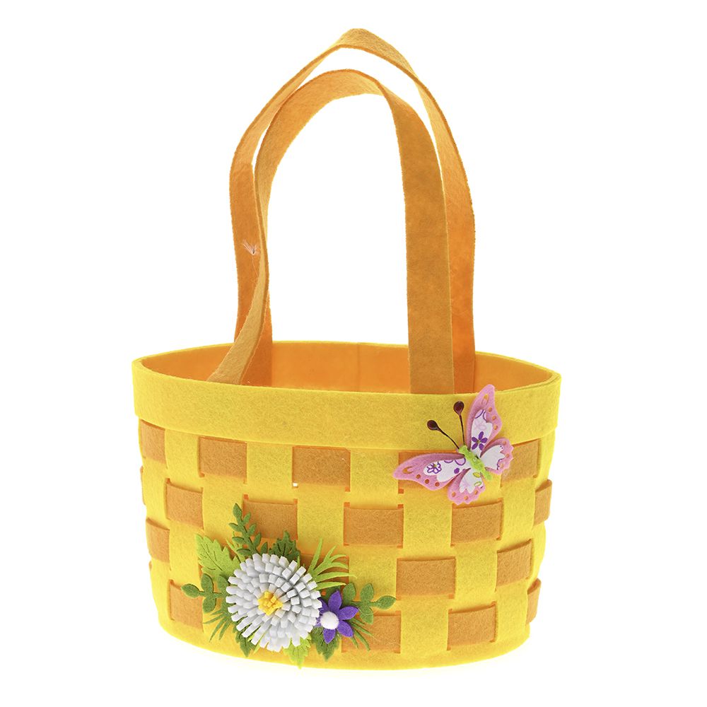 77241 KORPICA OD ČOJE ŽUTA SA CVETOM 15X15X13+15 CM