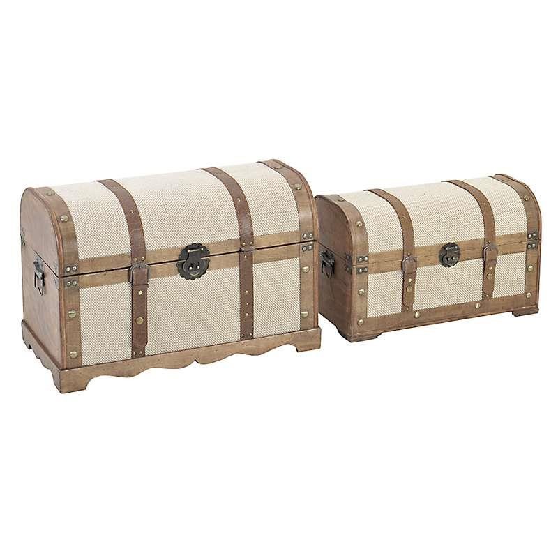3503610009 KOVČEG DRVENI BEŽ-BRAON S/2 50*25*30cm