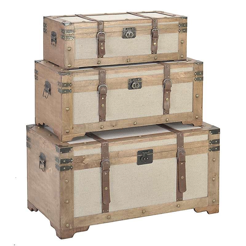 3503610008 KOVČEG DRVENI BEŽ-BRAON S/3 81*46*34cm