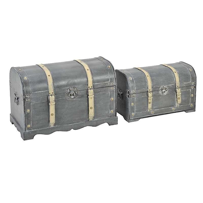 3503610007 KOVČEG DRVENI SIVI S/2 60*32*38cm