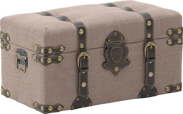 3506570013 KOVČEG DRVENI TAPACIRANI BEŽ-BRAON S/3 47*26*25cm