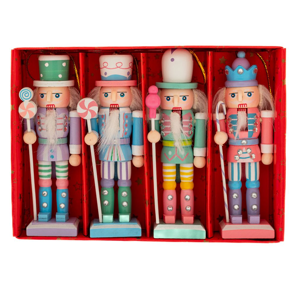 86872 KRCKO ORAŠČIĆ SET/4 MULTICOLOR DRVENI 13 CM