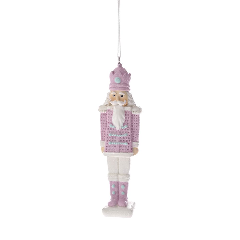 82487 KRCKO ORAŠČIĆ VISEĆI UKRAS ROZE OD POIREZINA 4X3X11 CM
