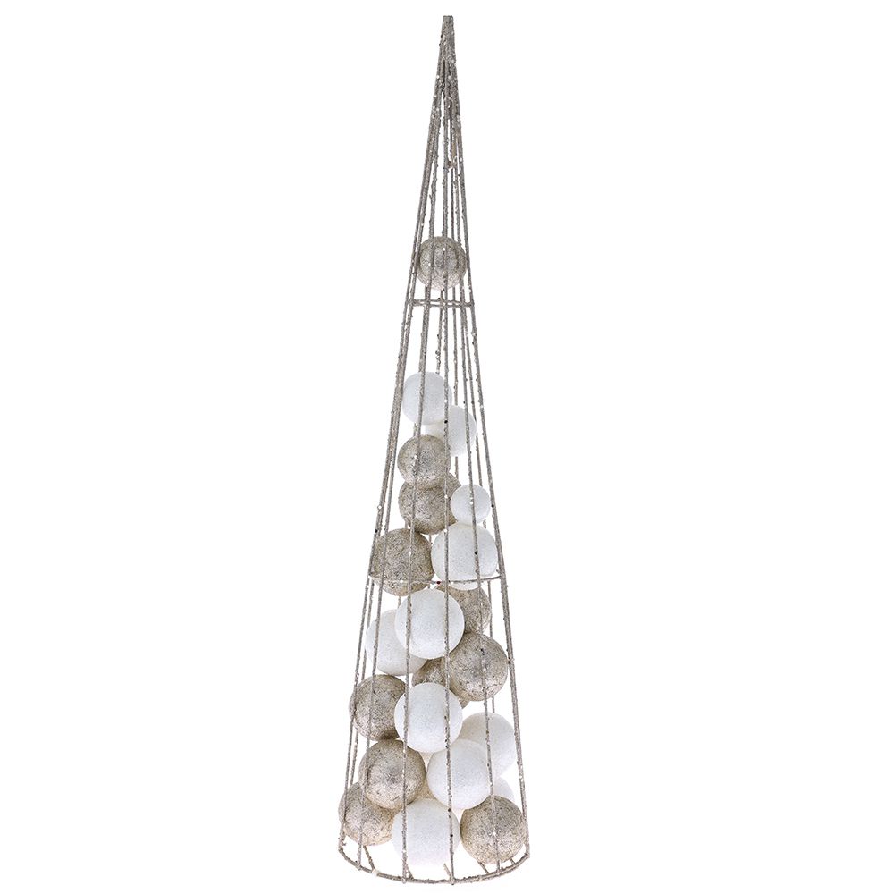 79918 KUPA METALNA ŠAMPANJ SA KUGLICAMA 14X60 CM