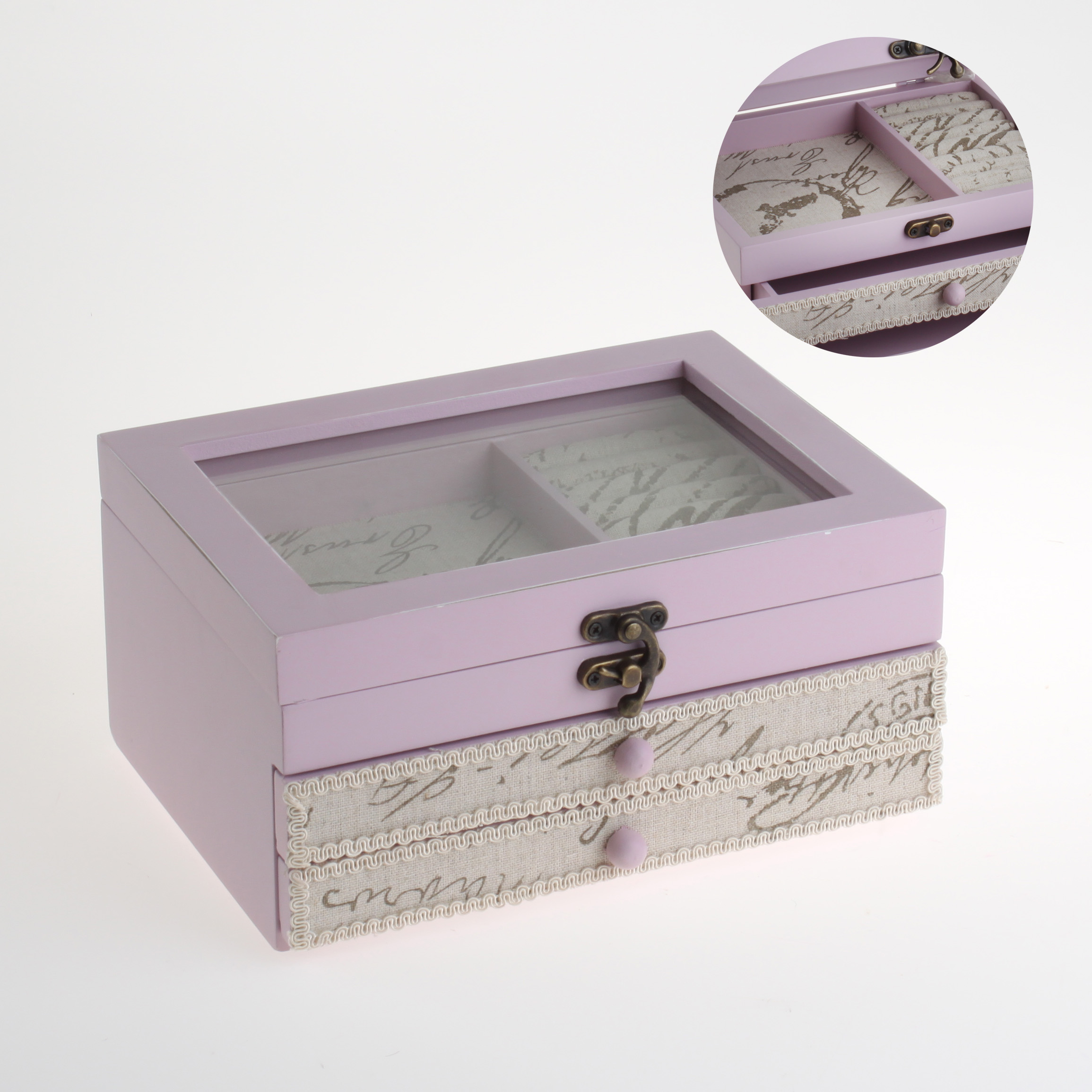 3708390145 KUTIJA ZA NAKIT ROZE 21*16*10cm