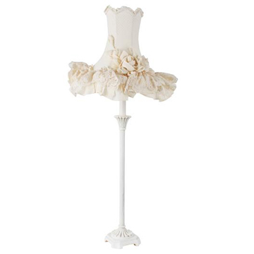 3152950012 STONA LAMPA SA BEŽ ČIPKANIM ABAŽUROM 72cm 