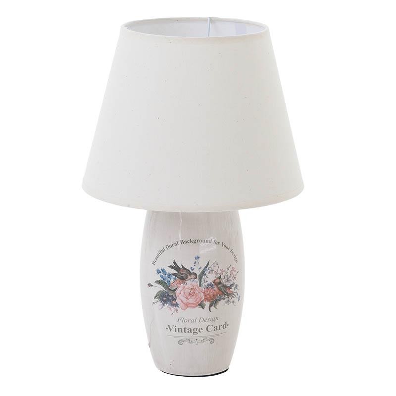 3154900005 LAMPA STONA KERAMIČKA SA PLATNENIM ABAŽUROM 