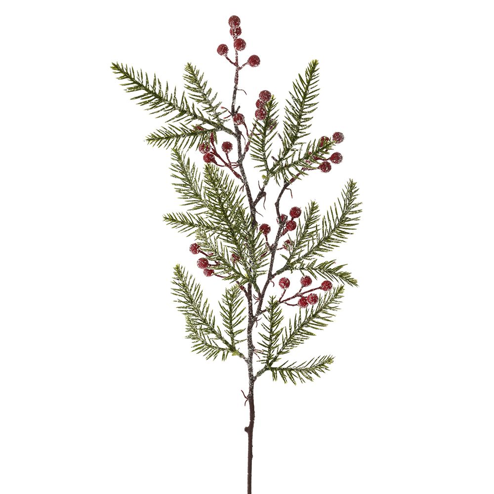 79775 LEDENA GRANČICA SA BOBICAMA CRVENIM 69 CM