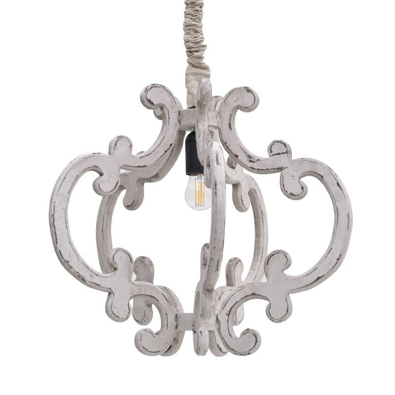 3108760125 LUSTER DRVO METAL 40X40X76 CM