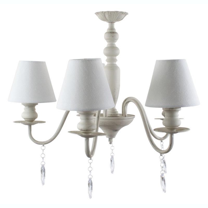 3108720013 LUSTER METALNI ZA 5 SIJALICA SA PLATNRNIM ABAŽURIMA ANTIQUE SIVI 62*59*45/110cm