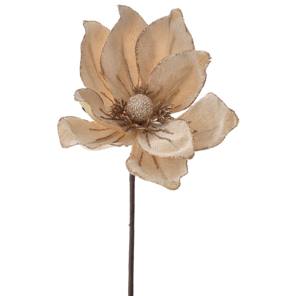72568 MAGNOLIJA ŠAMPANJ SA ŠTRASOM 60 CM