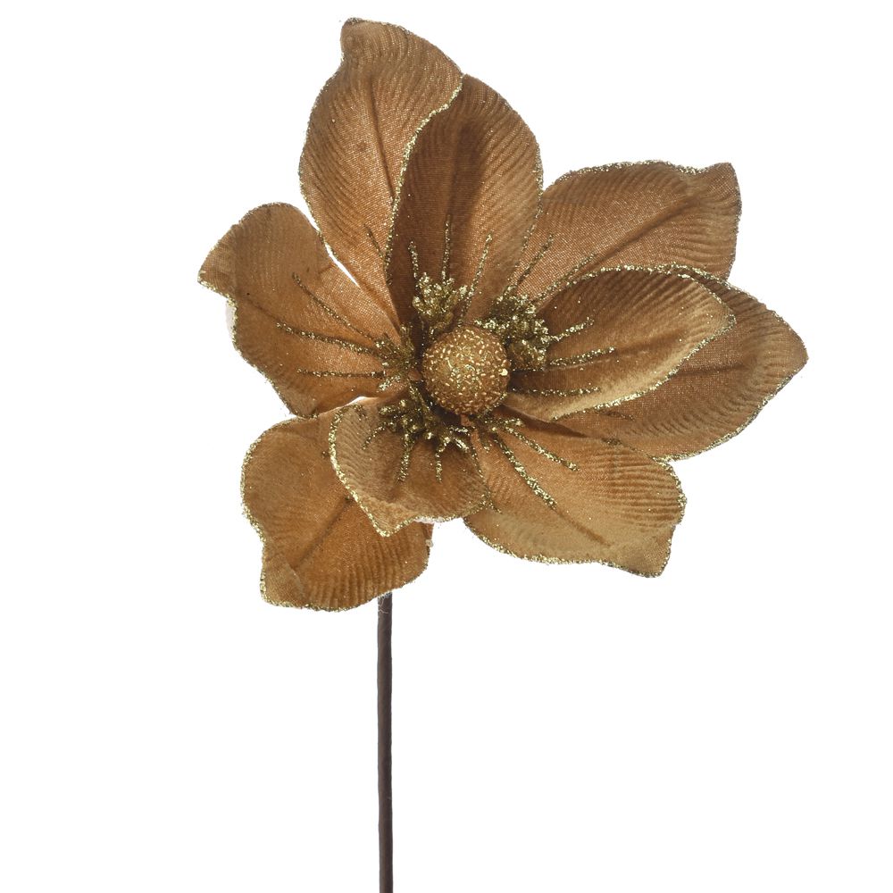 72567 MAGNOLIJA ZLATNA SA ŠTRASOM 60 CM