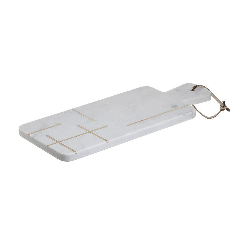 3603520012 MERMERNA DASKA ZA SEČENJE BELO ZLATNA 38X15X2 CM