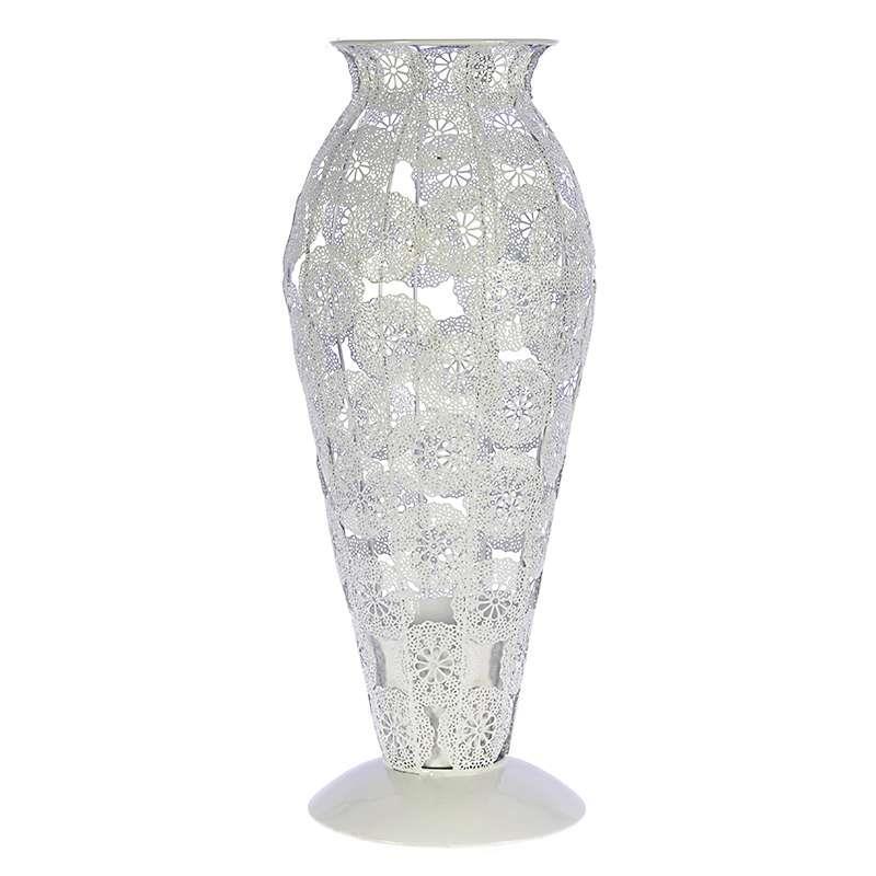 3708720124 METALNA BELA VAZNA 15*15*35cm