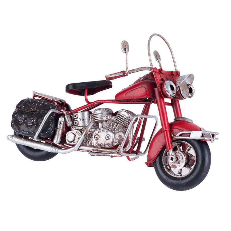 3707260188 METALNA FIGURA CRVENI MOTOR 19*7*12cm