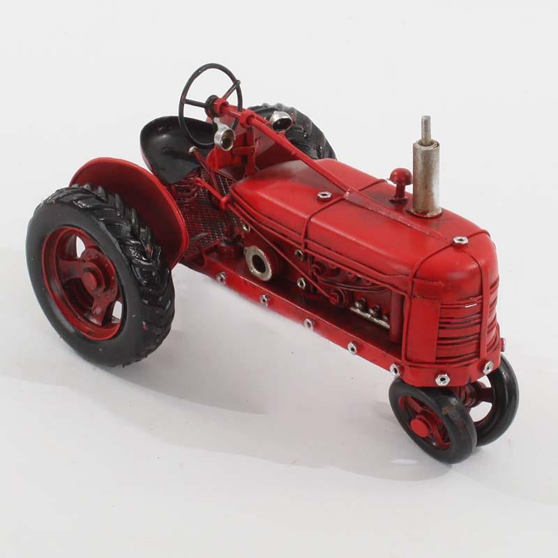 3707260140 METALNA FIGURA TRACTOR CRVENI 16*9.5*10cm