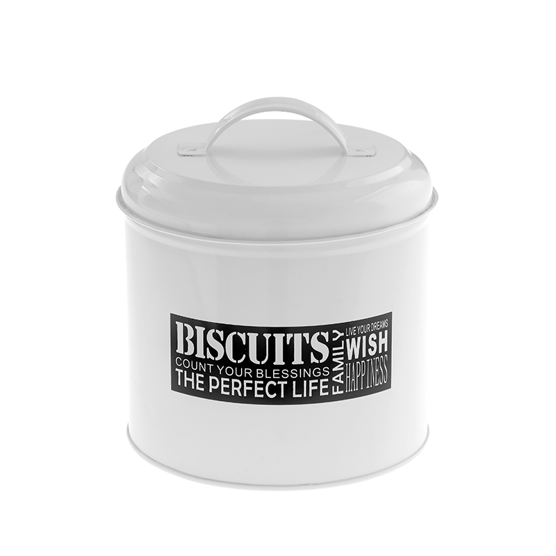 55698 METALNA KUTIJA ZA BISKVITE BELA 