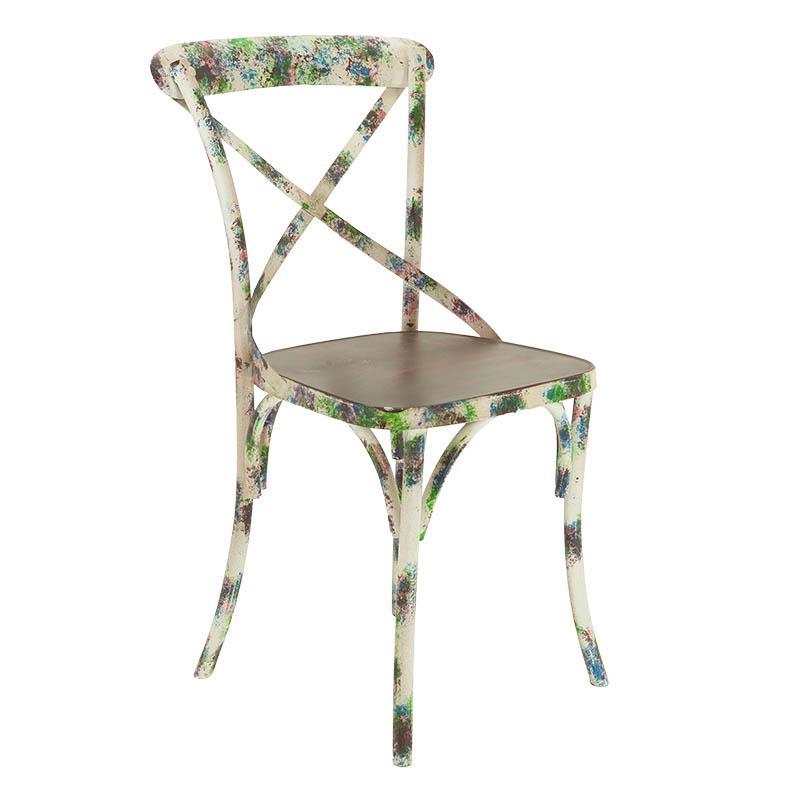 3504100005 METALNA STOLICA CVETNI DEZEN 41*41*88cm