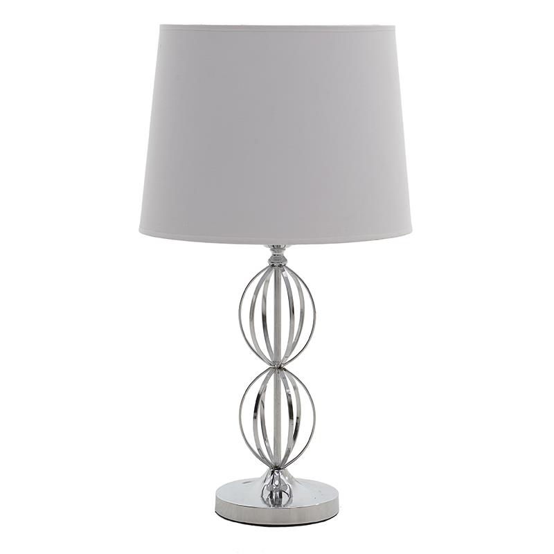 3156200017 METALNA STONA LAMPA BELO SREBRNA 33X33X58 CM