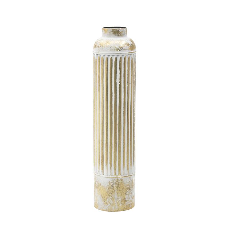 3704470190 METALNA VAZNA ĆUP BELO ZLATNA 16X67 CM
