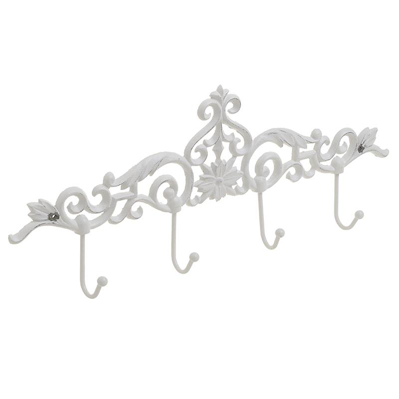 3707980322 METALNA VEŠALICA ANTIK BELA 43X4C18 CM