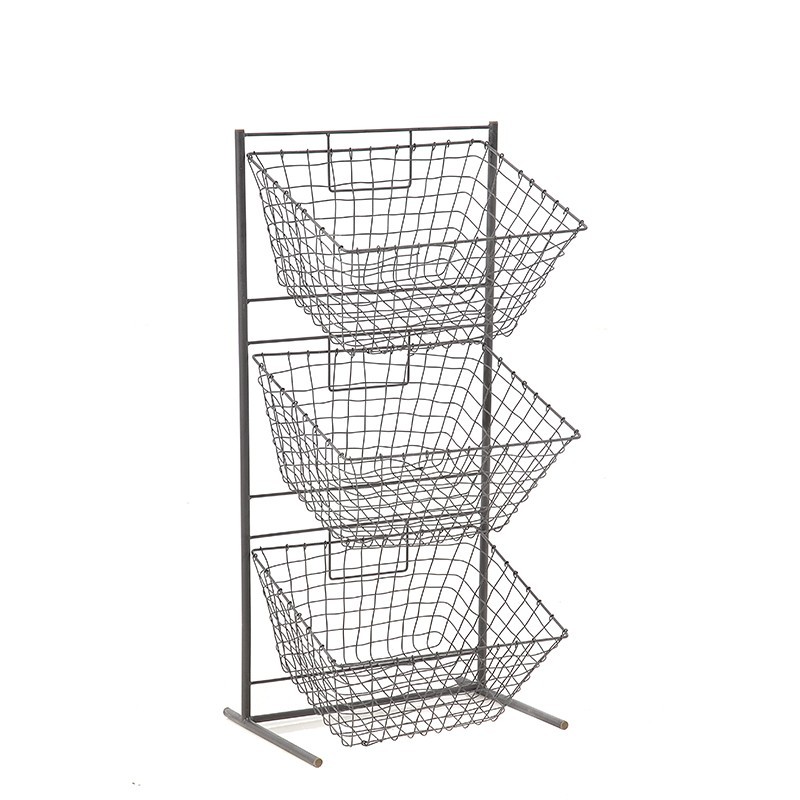 52296 METALNA ŽIČANA KORPA NA STALKU 3 SPRATA 49*35*101cm