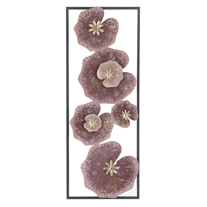 3703860134 METALNA ZIDNA DEKORACIJA CVETOVI 29x6x74 CM