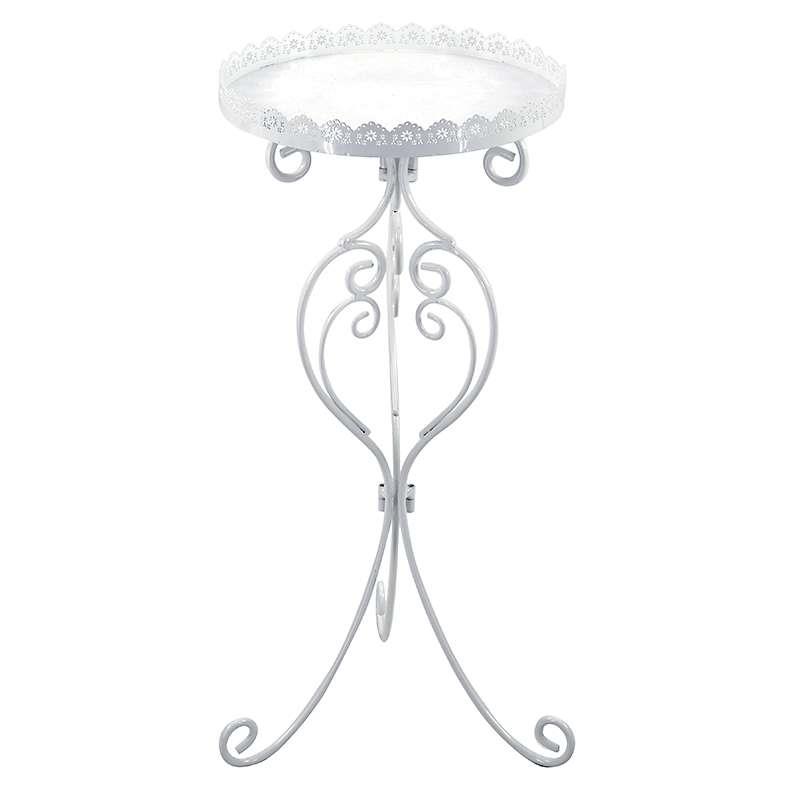 3508720003 METALNI BELI STALAK ZA CVEĆE 36*36*71cm