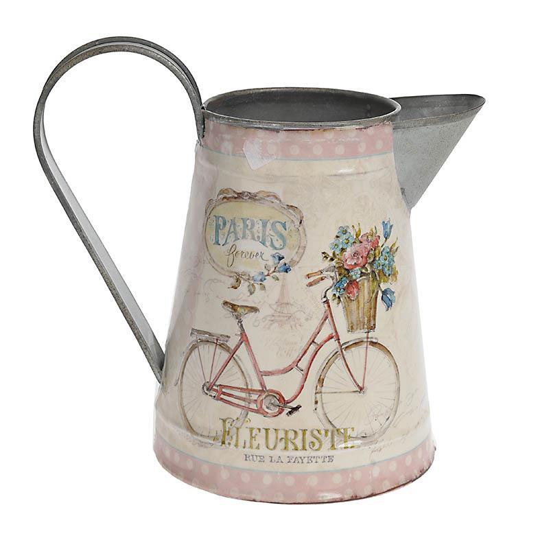 3702160079 METALNI BOKAL ZA CVEĆE DEZEN BICIKL 10*17*13cm