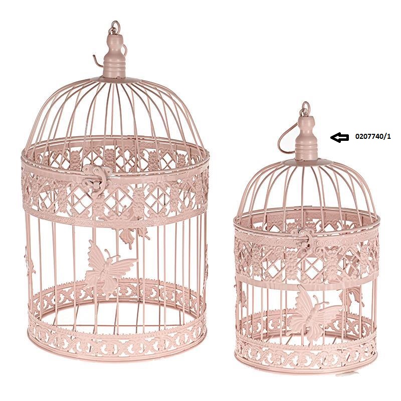 3702070062 METALNI KAVEZ ROZE S/2 19*42cm
