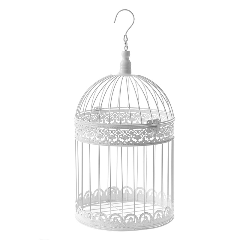 52488 METALNI KAVEZ ZA PTICE BELI 25*51cm
