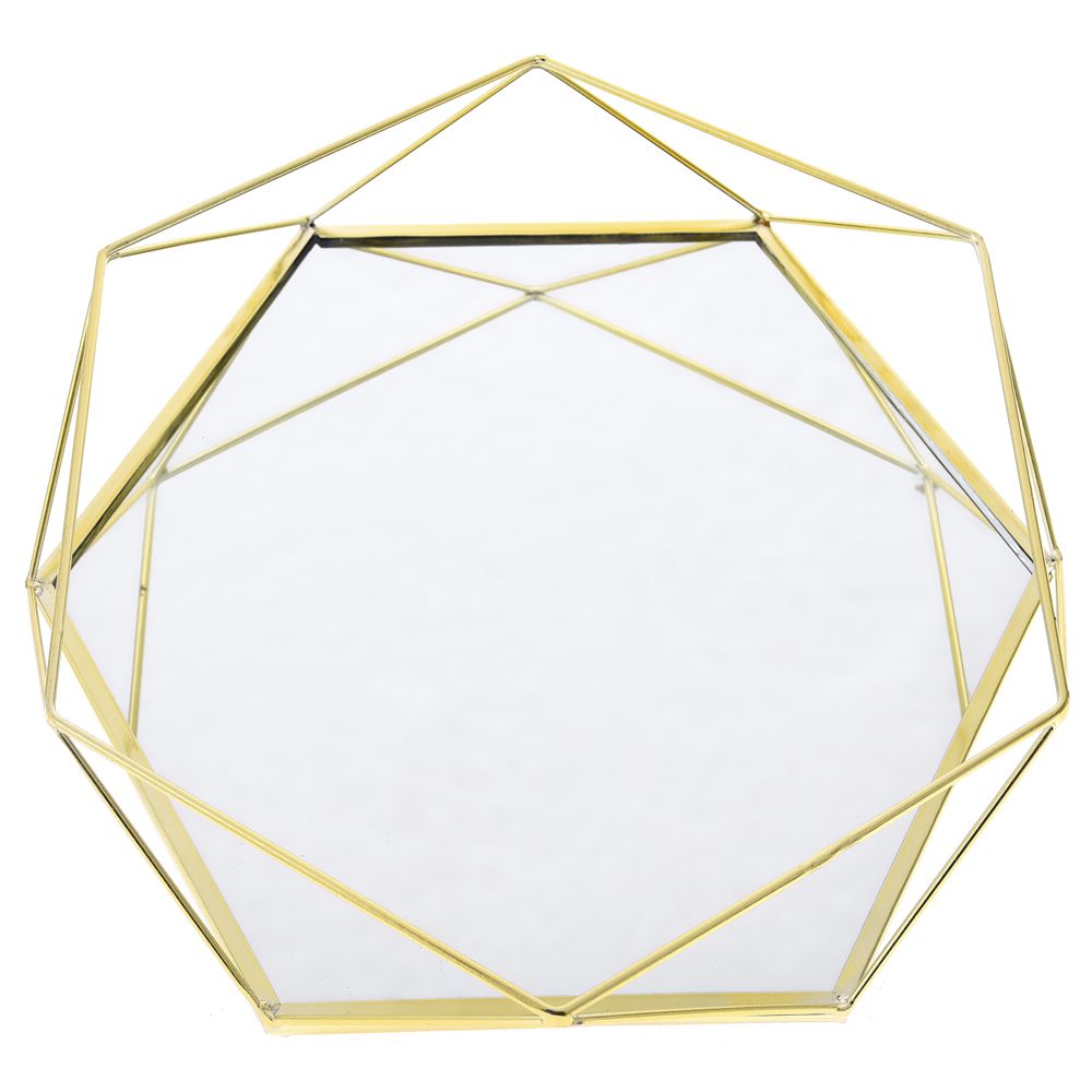 71619 METALNI POSLUŽAVNIK SA OGLEDALOM 30 CM