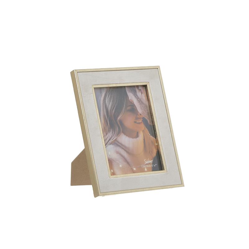 6304670032 METALNI RAM ZA SLIKU KREM ZLATNI 10X15 CM