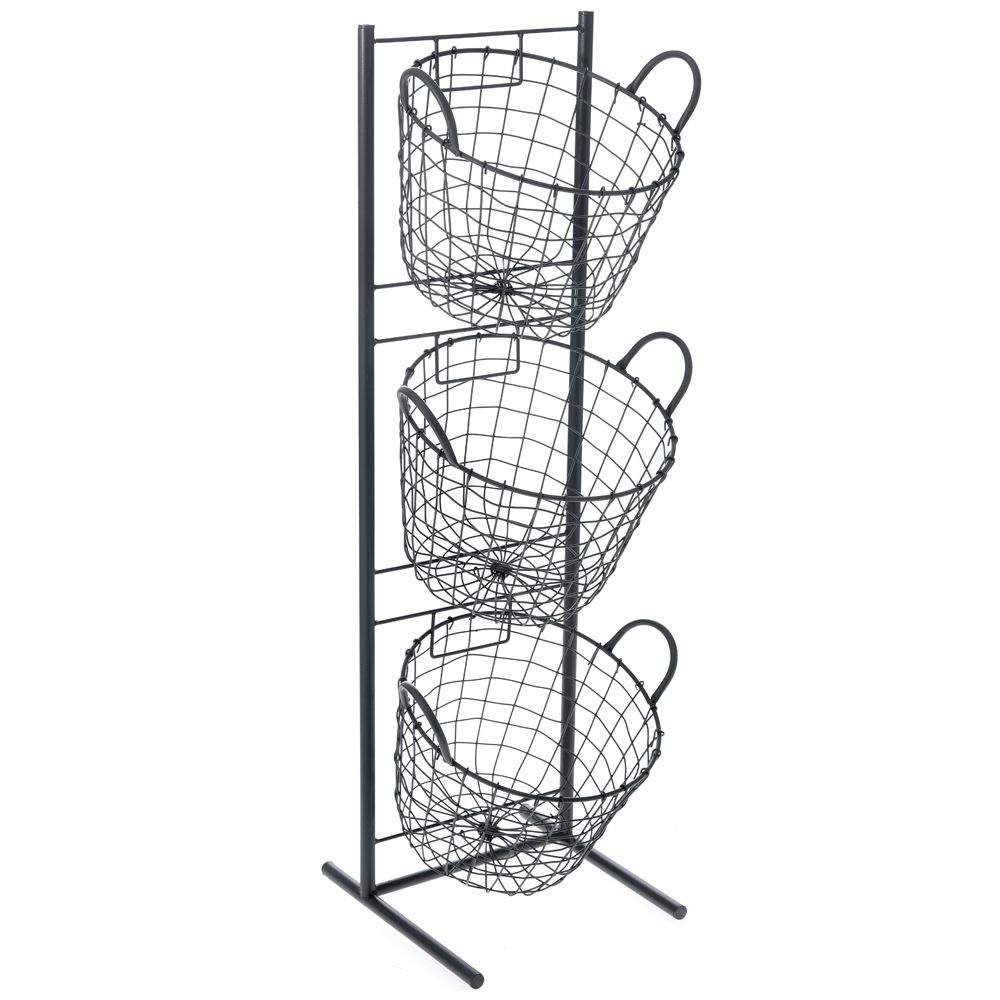 65677 METALNI STALAK SA 3 PLETENE KORPE 40X38X114 CM