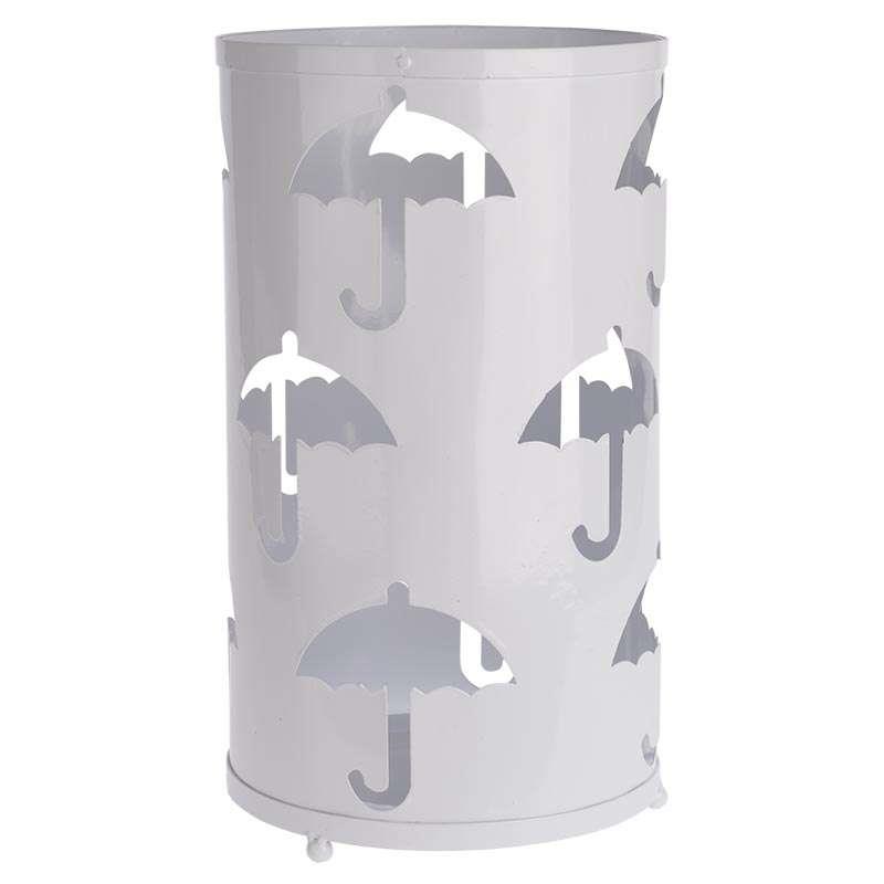 3702070078 METALNI STALAK ZA KIŠOBRANE BELI 24*24*43cm
