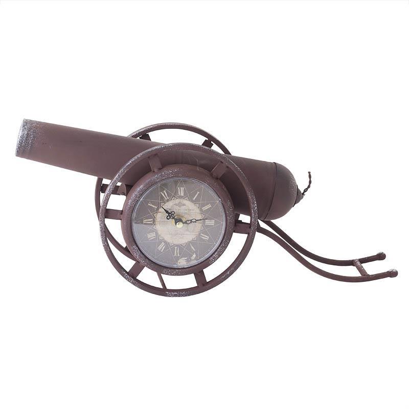 3209770158 METALNI STONI SAT U OBLIKU TOPA BRAON 45*12*19cm