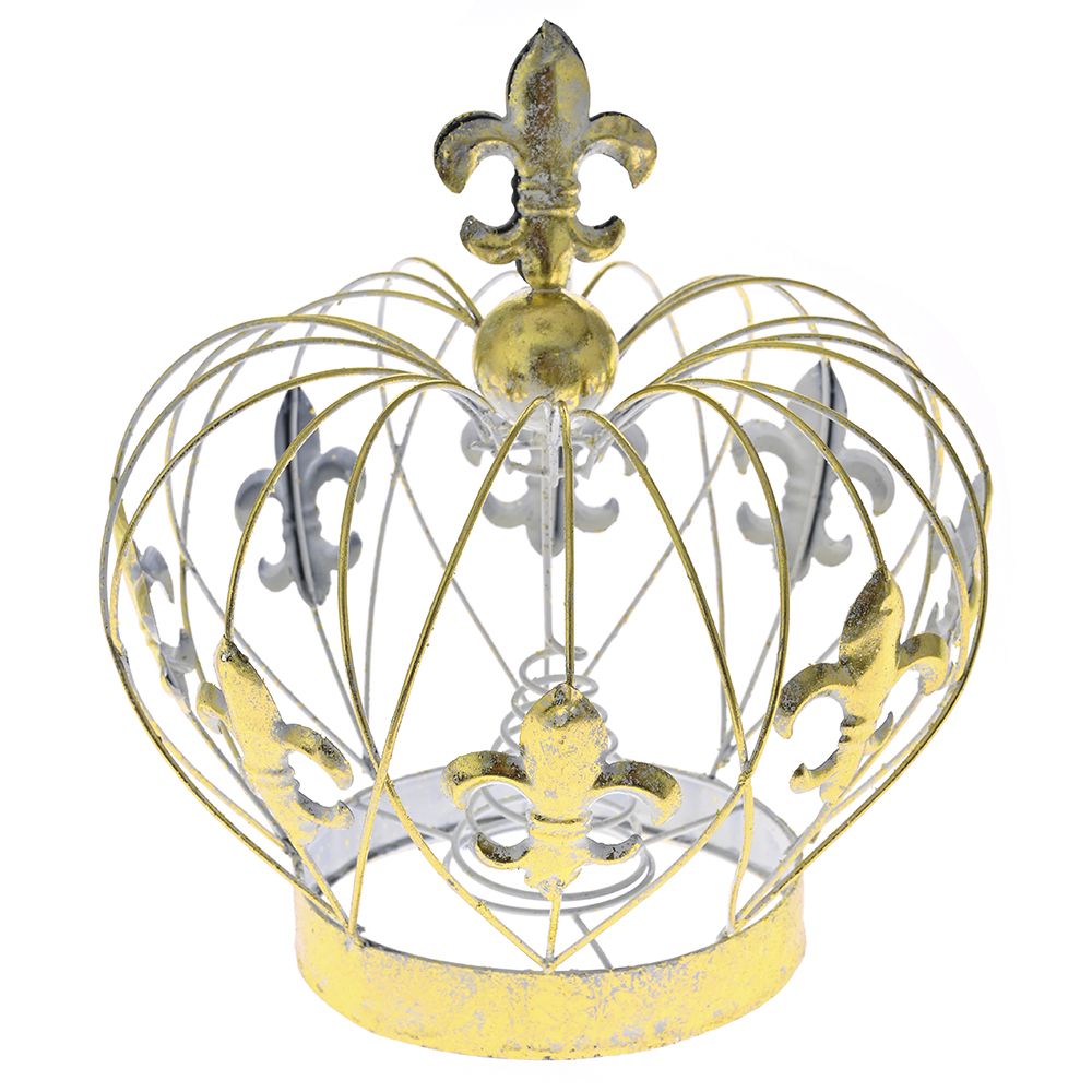 79941 METALNI VRH ZLATNA KRUNA 24X24X24X CM