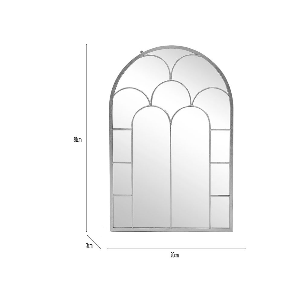 3951610068 METALNO ZIDNO OGLEDALO PROZOR 60X90 CM