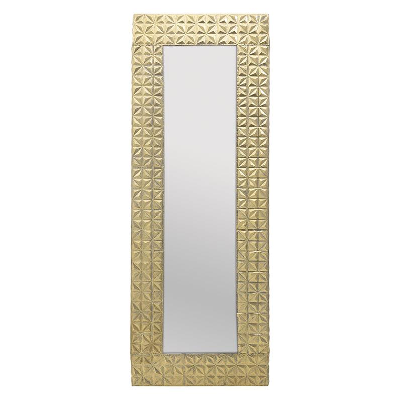 3951610020 METALNO ZIDNO OGLEDALO ZLATNO 75X7X200 CM