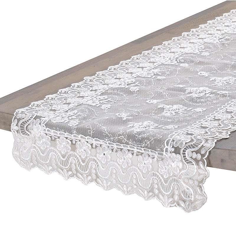 3400230088 NADSTOLNJAK PLATNENI SA BEŽ ČIPKOM 40*140cm