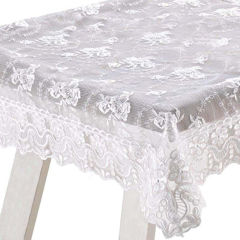 3400230087 NADSTOLNJAK PLATNENI SA BEŽ ČIPKOM 85*85cm