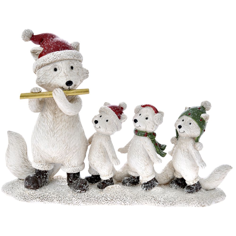 67261 Y NG KERAMIČKA FIGURA PORODICA LISICE 21*6*15cm