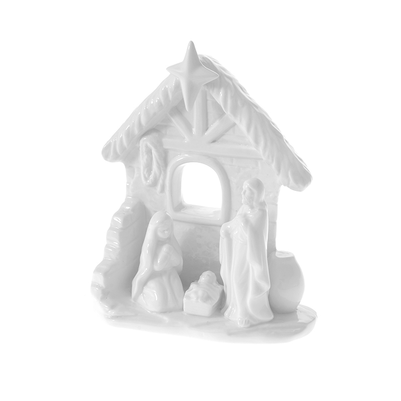 55324 Y NOVOGODIŠNJA KERAMIČKA FIGURA HRISTOVO RODJENJE 14.5*7*18cm