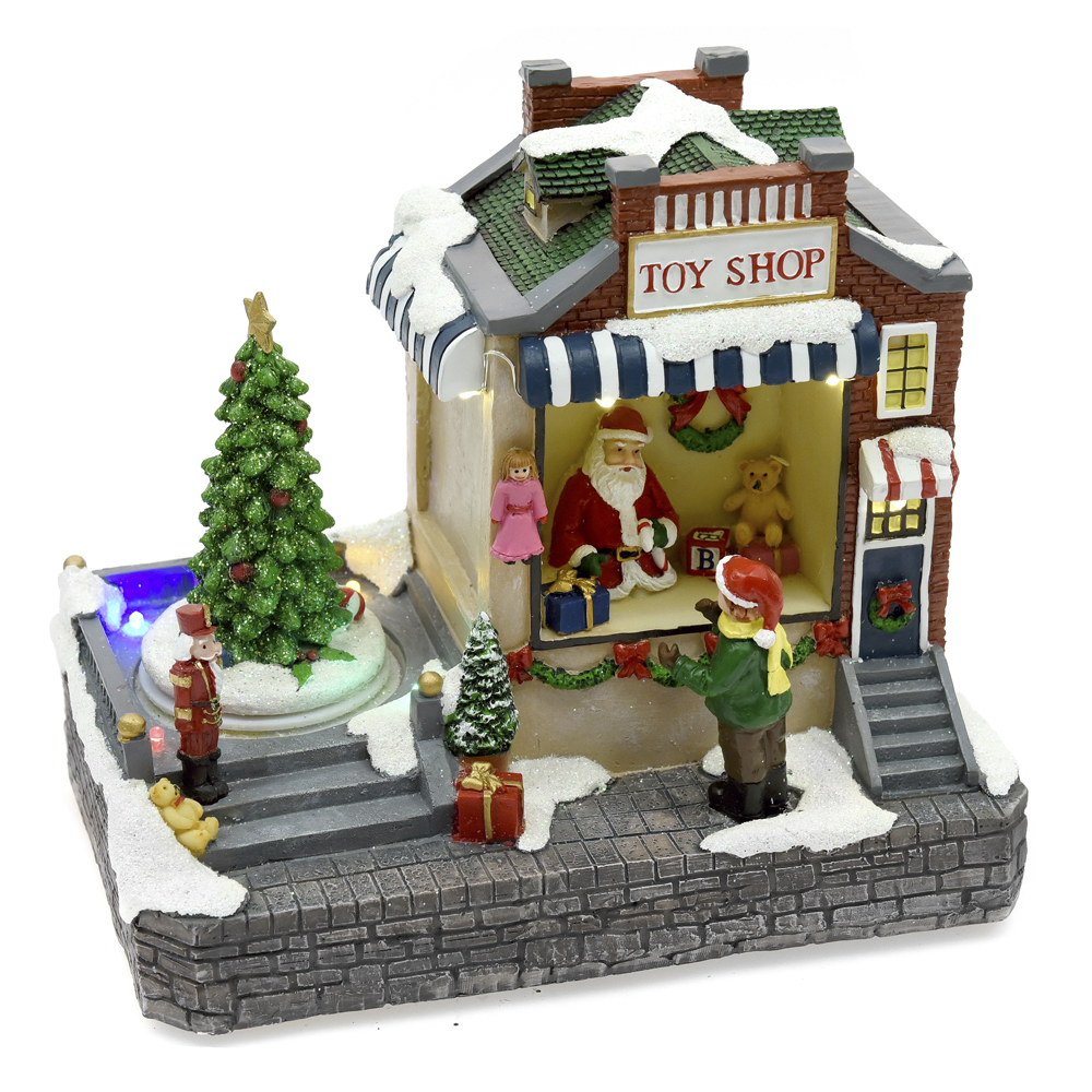 58610 Y NOVOGODIŠNJA MUZIČKA PLASTIČNA SVETLEĆA DEKORACIJA TOY SHOP 